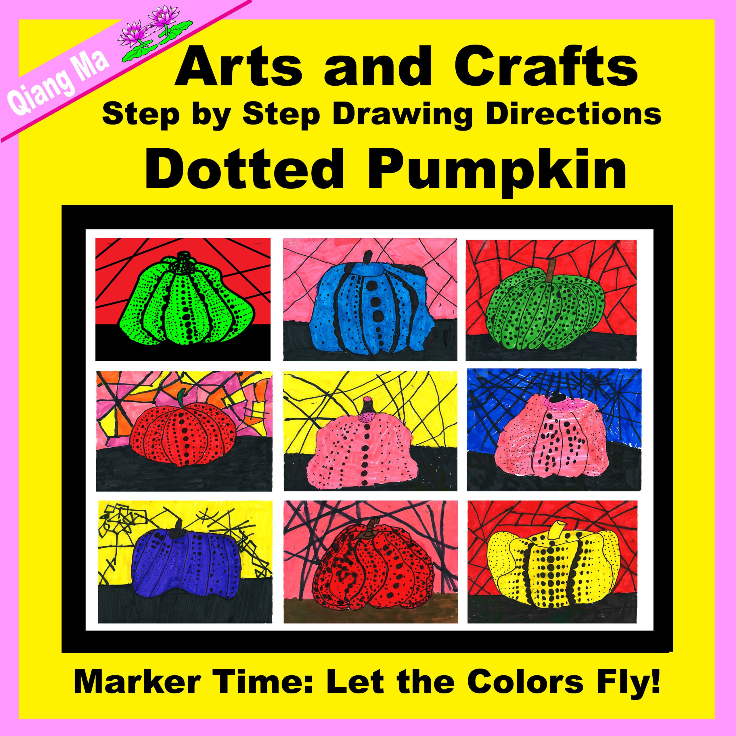 Arts and Crafts: Dotted Pumpkin Drawing