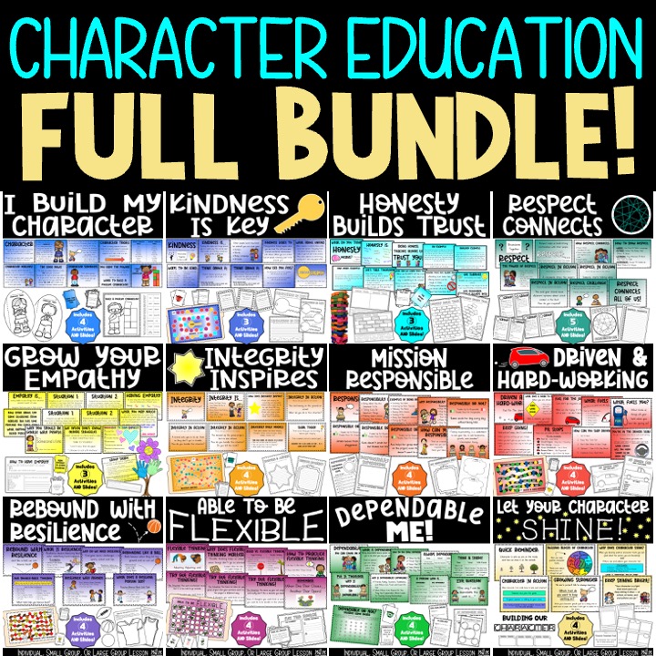 Character Education FULL Unit Bundle | Grades 3–5 SEL Lessons