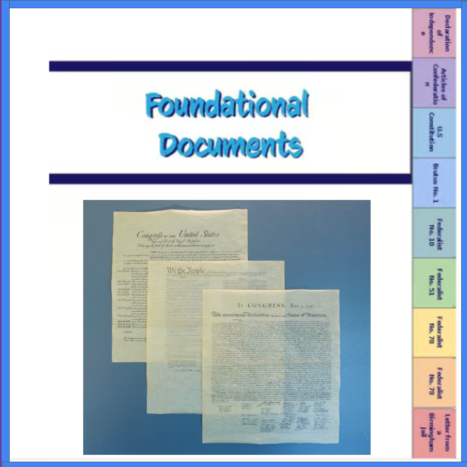 Foundational Documents Digital Notebook - US Government (High School)