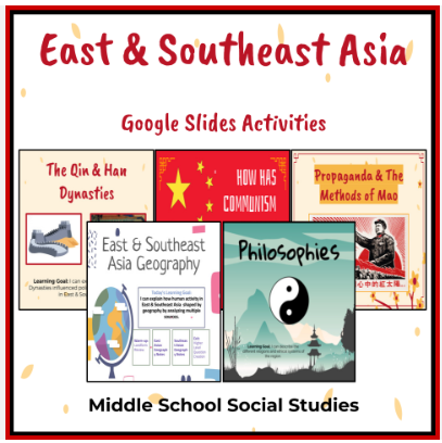East & Southeast Asia Google Slides Activity Bundle - Middle School S.S ...