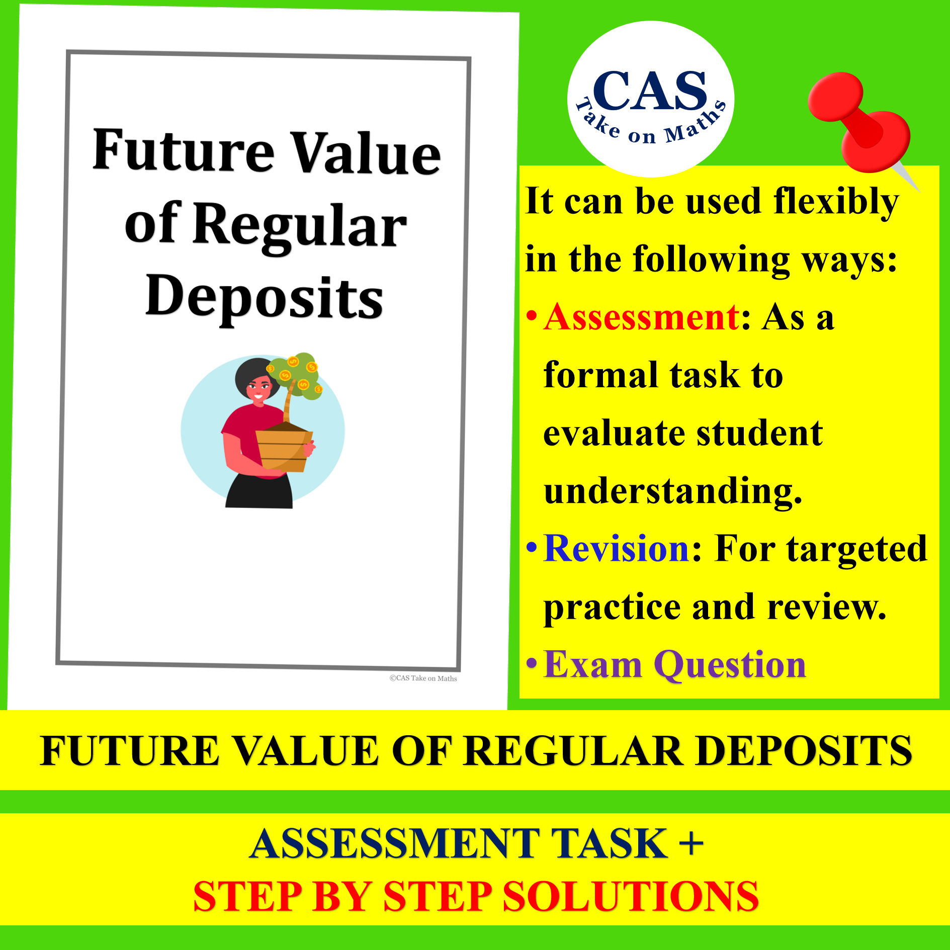 Financial Literacy-Future Value of Annuity-Math Assessment-Revision-Exam Style