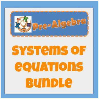 Systems of Equations Bundle Powerpoint VIRTUAL Lessons Step-by-Step Notes