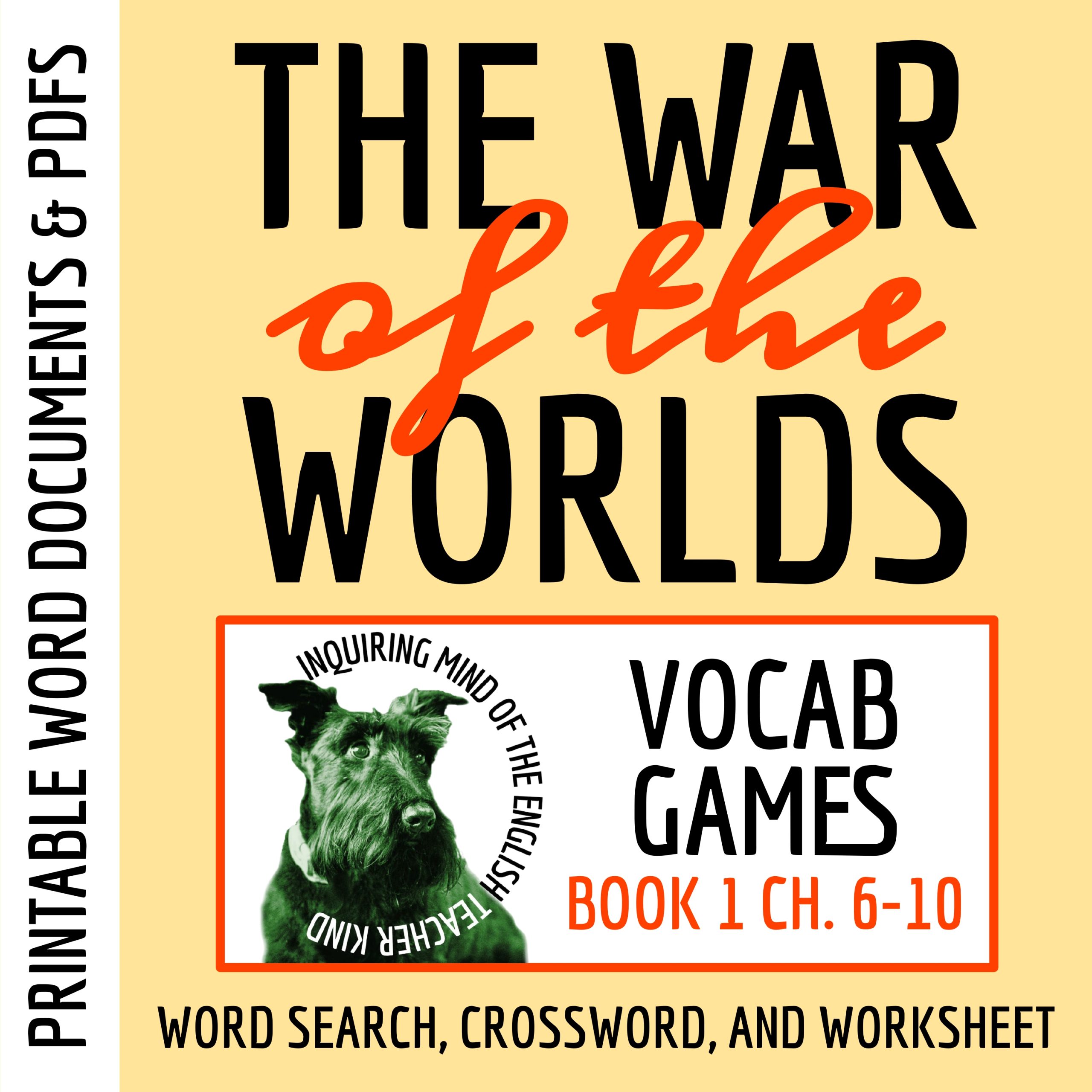 The War of the Worlds Book 1 Chapters 6 through 10 Vocabulary Games