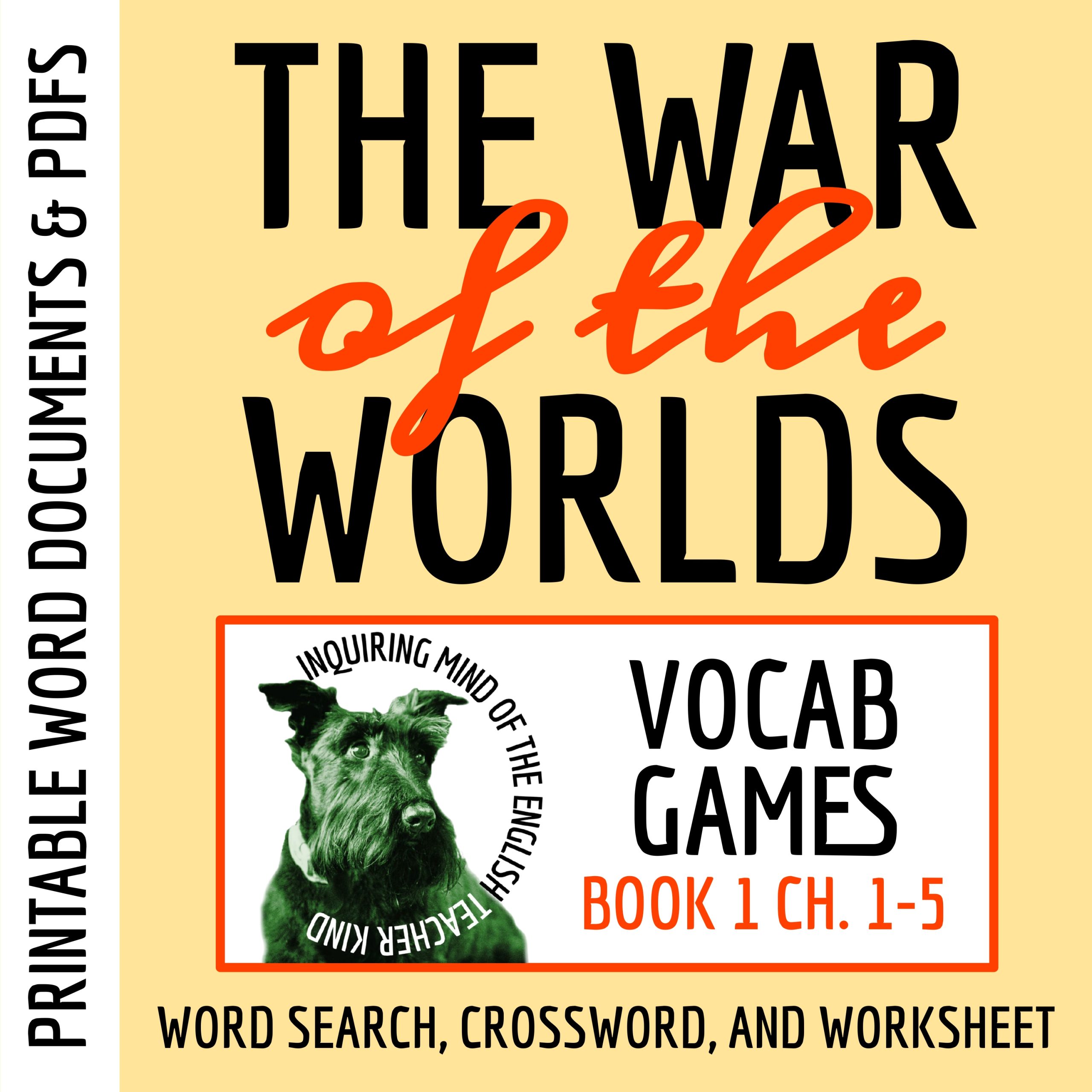 The War of the Worlds Book 1 Chapters 1 through 5 Vocabulary Games