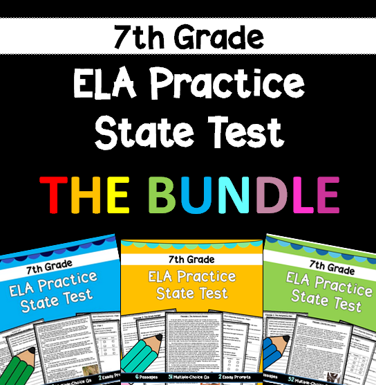 7th Grade ELA Practice State Test BUNDLE: State Test Prep