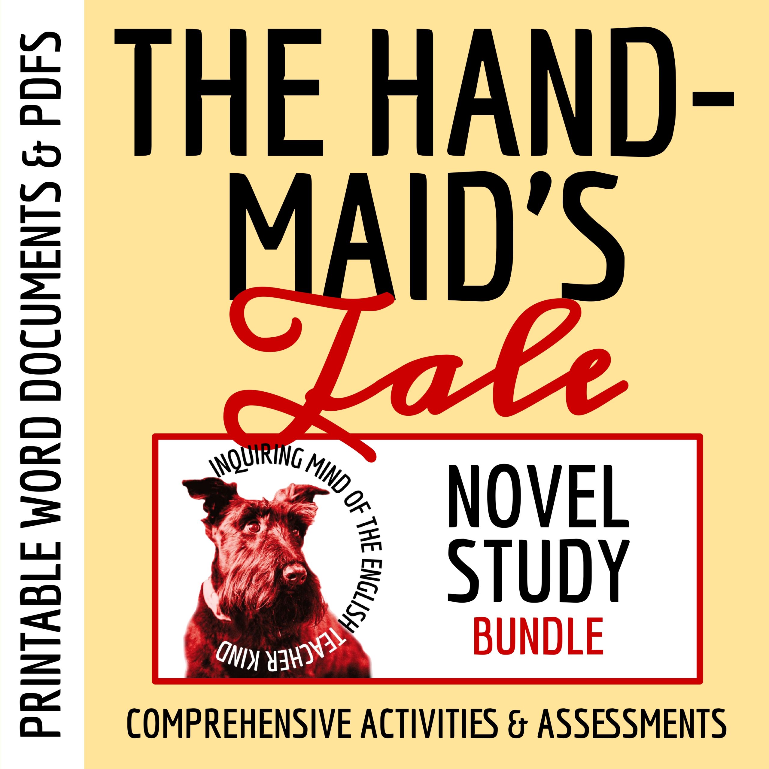 The Handmaid's Tale Quizzes, Worksheets, Vocabulary Games, Project, and Test (Bundle)