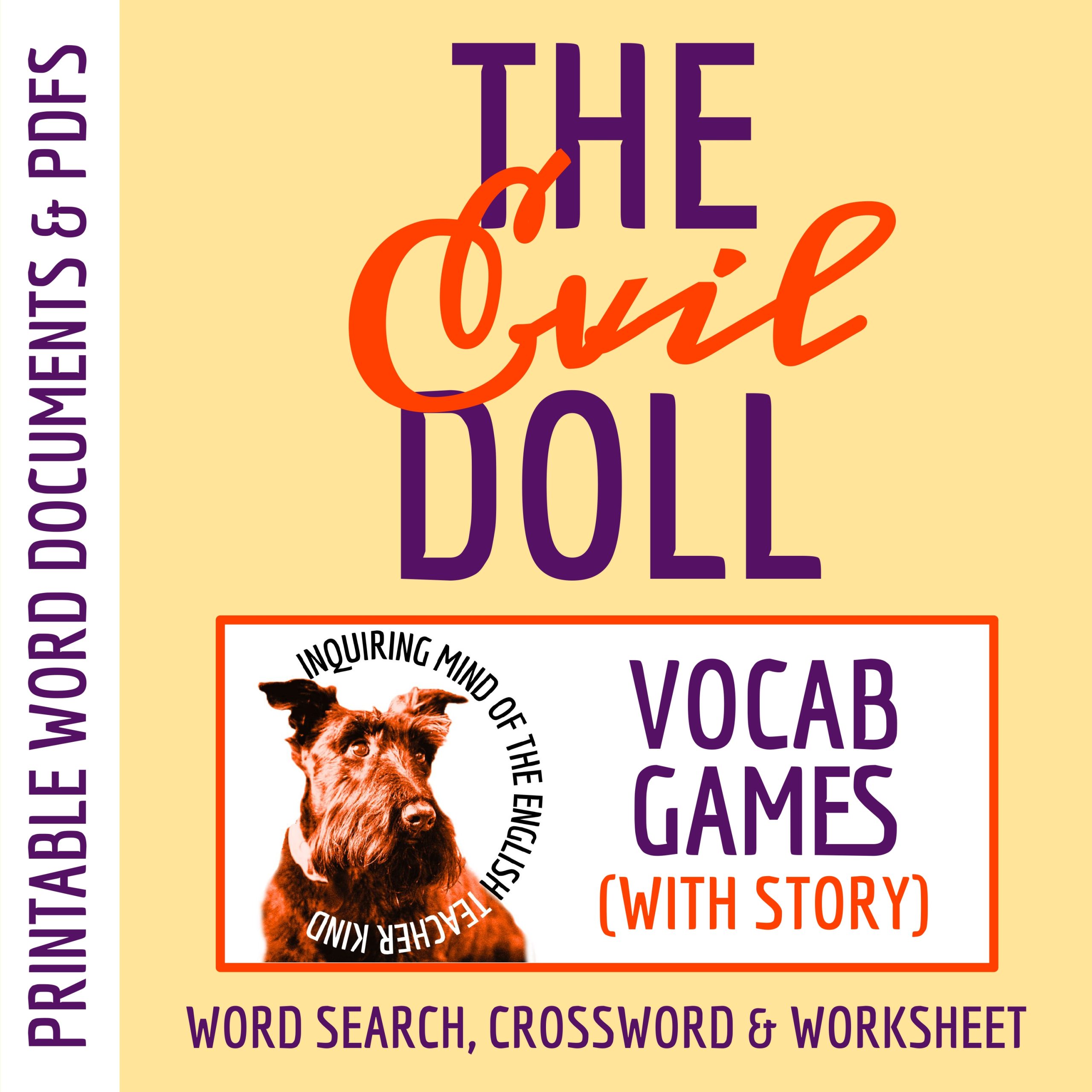 "The Evil Doll" by Hannes Bok Vocabulary Activities | Paranormal Fiction | Halloween Horror