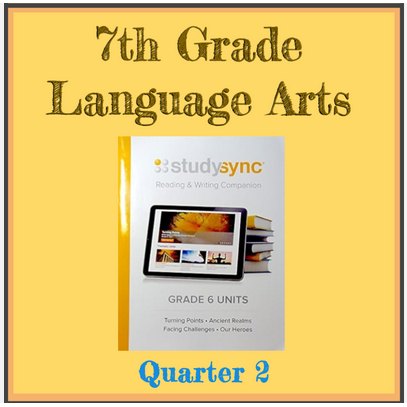 StudySync 7th Grade Quarter 2 Resources - Lessons & Worksheets