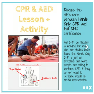 CPR and AED Virtual Google Slides Lesson + Activity