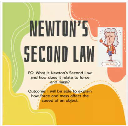 Newton's 2nd Law Interactive Google Slides Activity