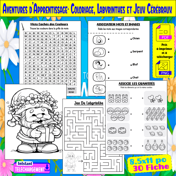 Livre De Coloriage Créatif Noël – 21x29,5 Cm, 160 G, Dès 3 Ans, Avec Puzzles