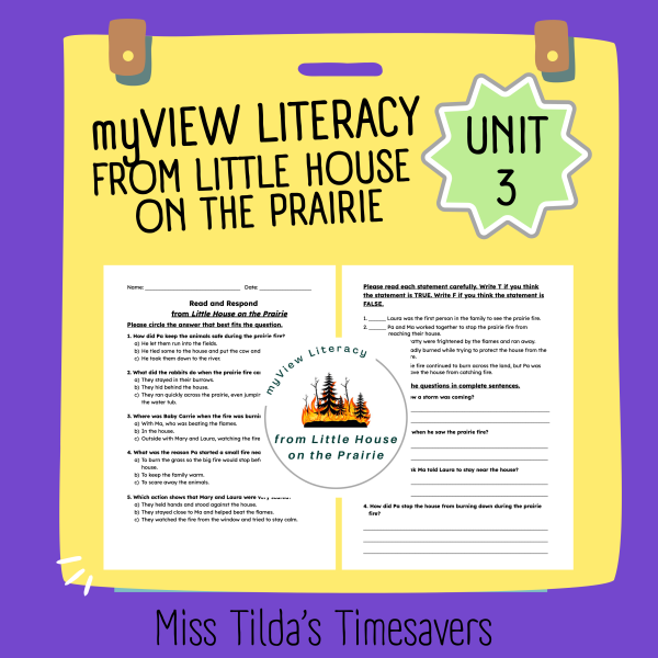 from Little House on the Prairie - Grade 3 myView Literacy | Made By ...