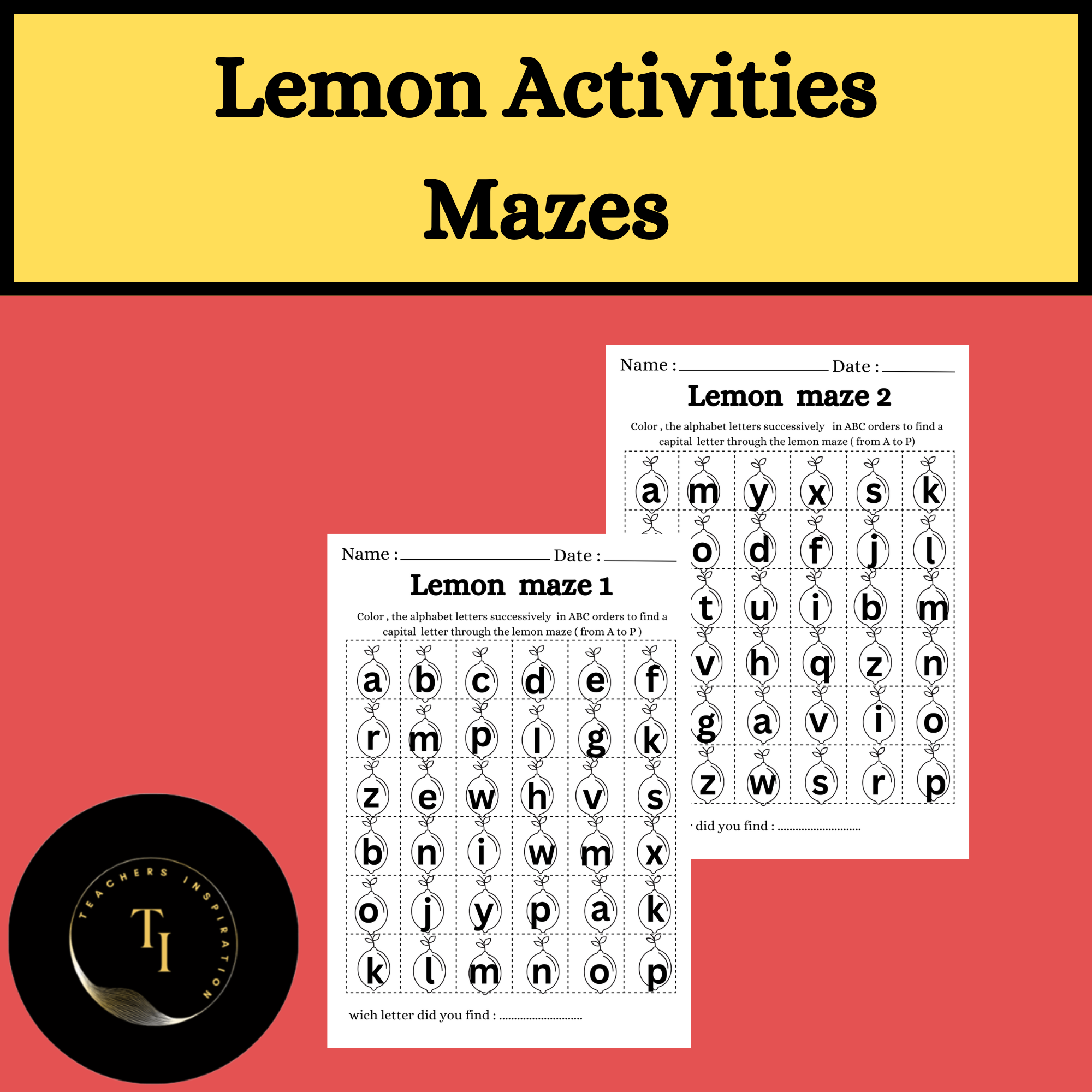 Lemon Activities - Mazes