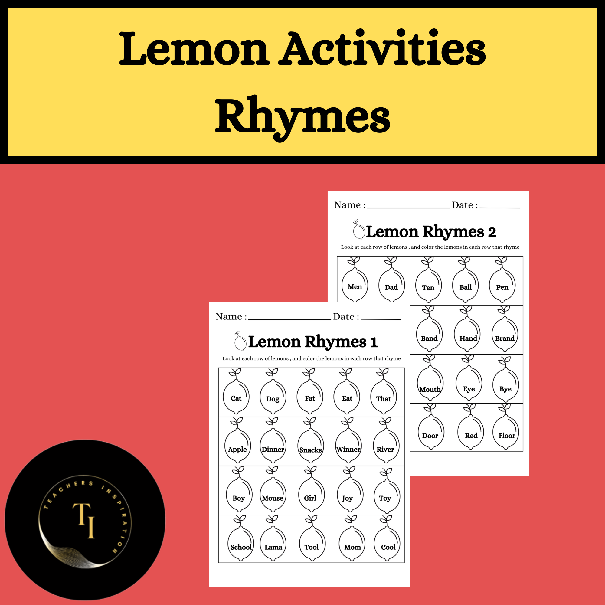 Lemon activities - Rhymes