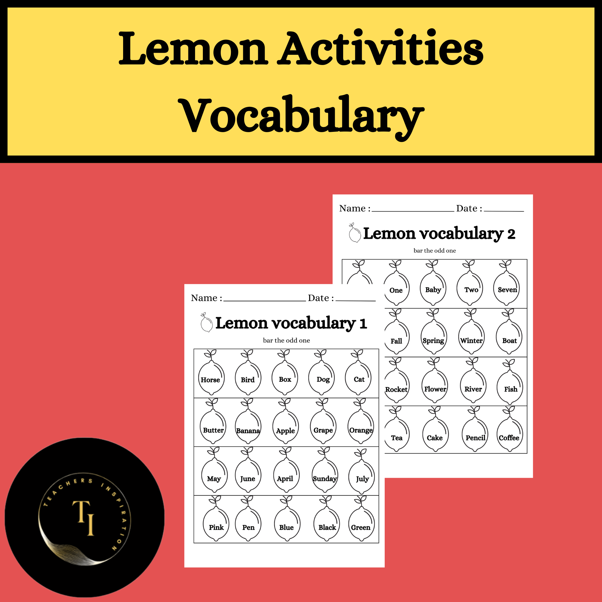 Lemon activities -Vocabulary