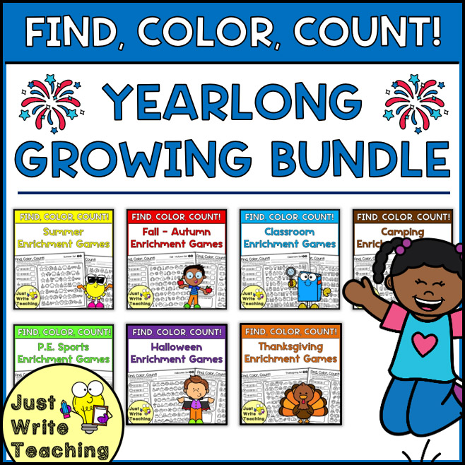 Find, Color, Count! - Yearlong Growing Bundle