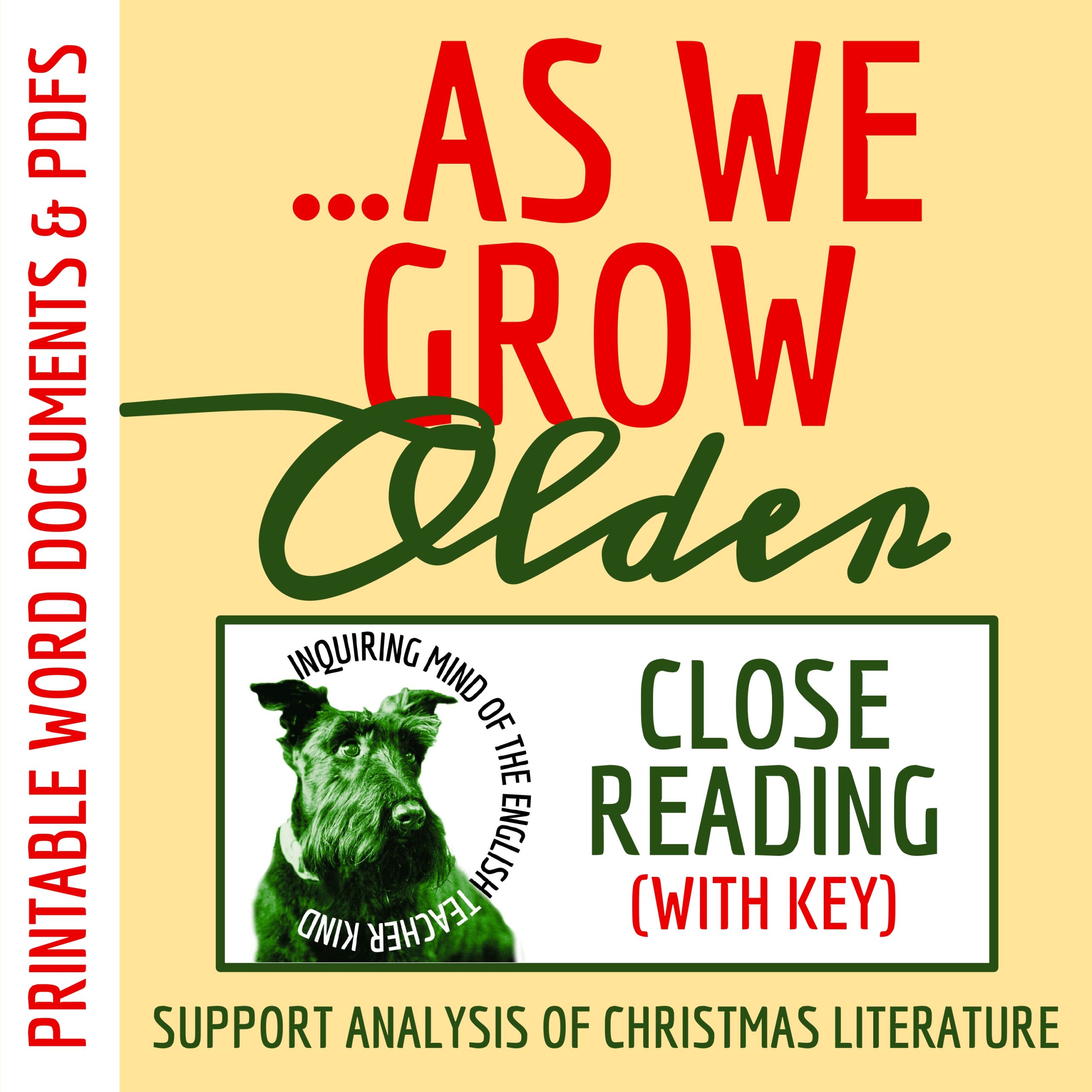 "What Christmas Is as We Grow Older" by Charles Dickens | Winter Holiday Close Reading Worksheet