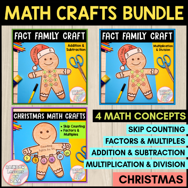 Christmas Math Crafts BUNDLE | Factors and Multiples | Fact Families ...