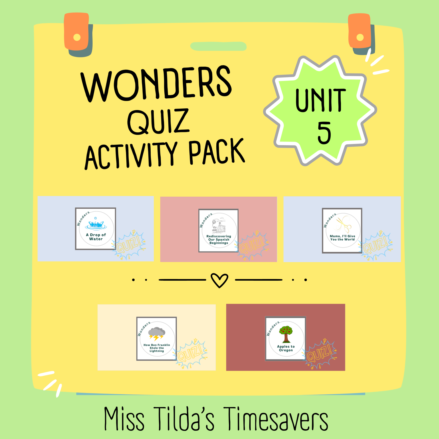 Grade 4 Wonders Unit 5 PowerPoint Assessment Pack - Made By Teachers