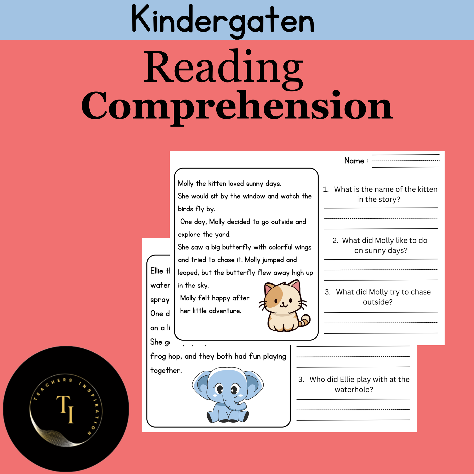 READING COMPREHENSION FOR KINDEGARTEN