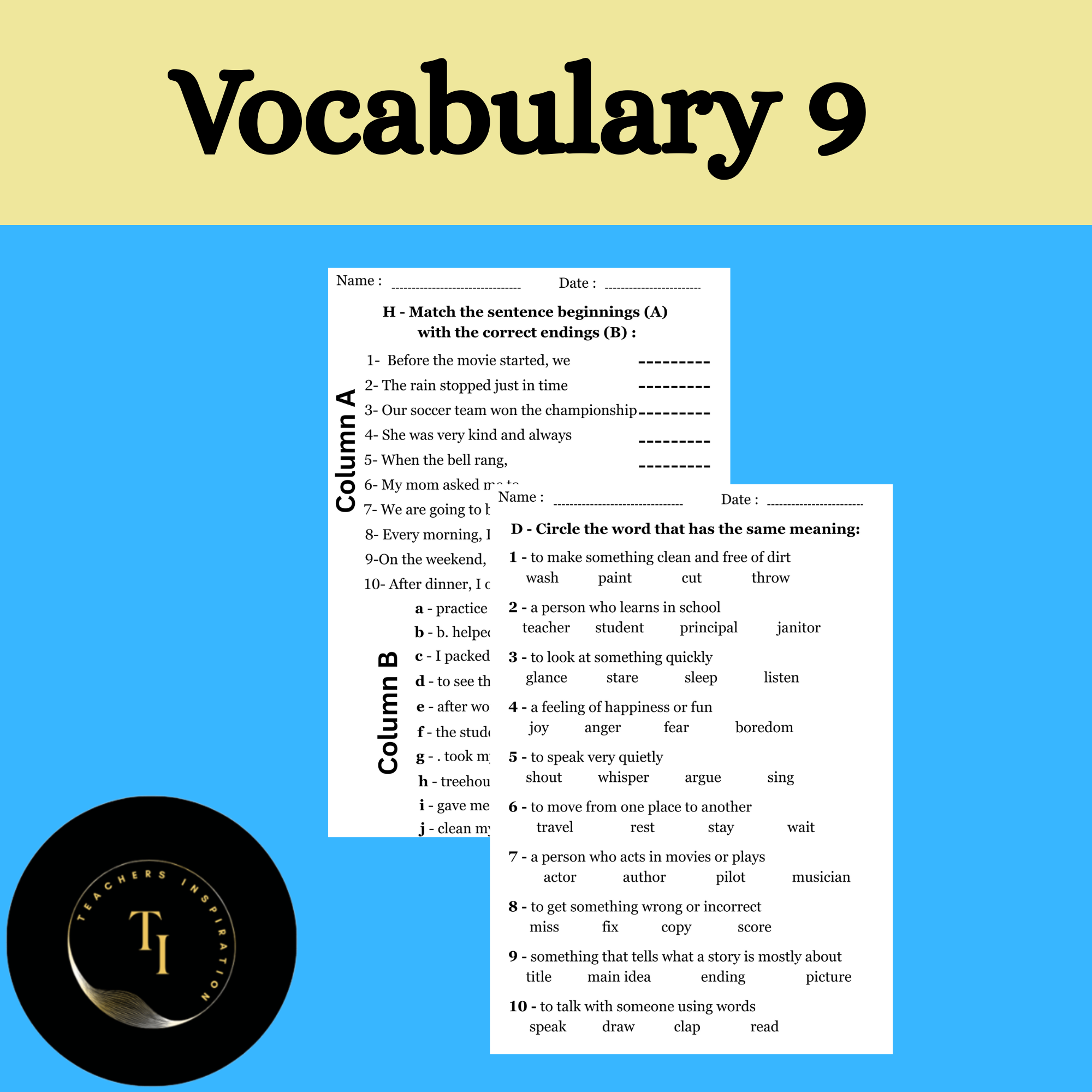 Vocabulary 9