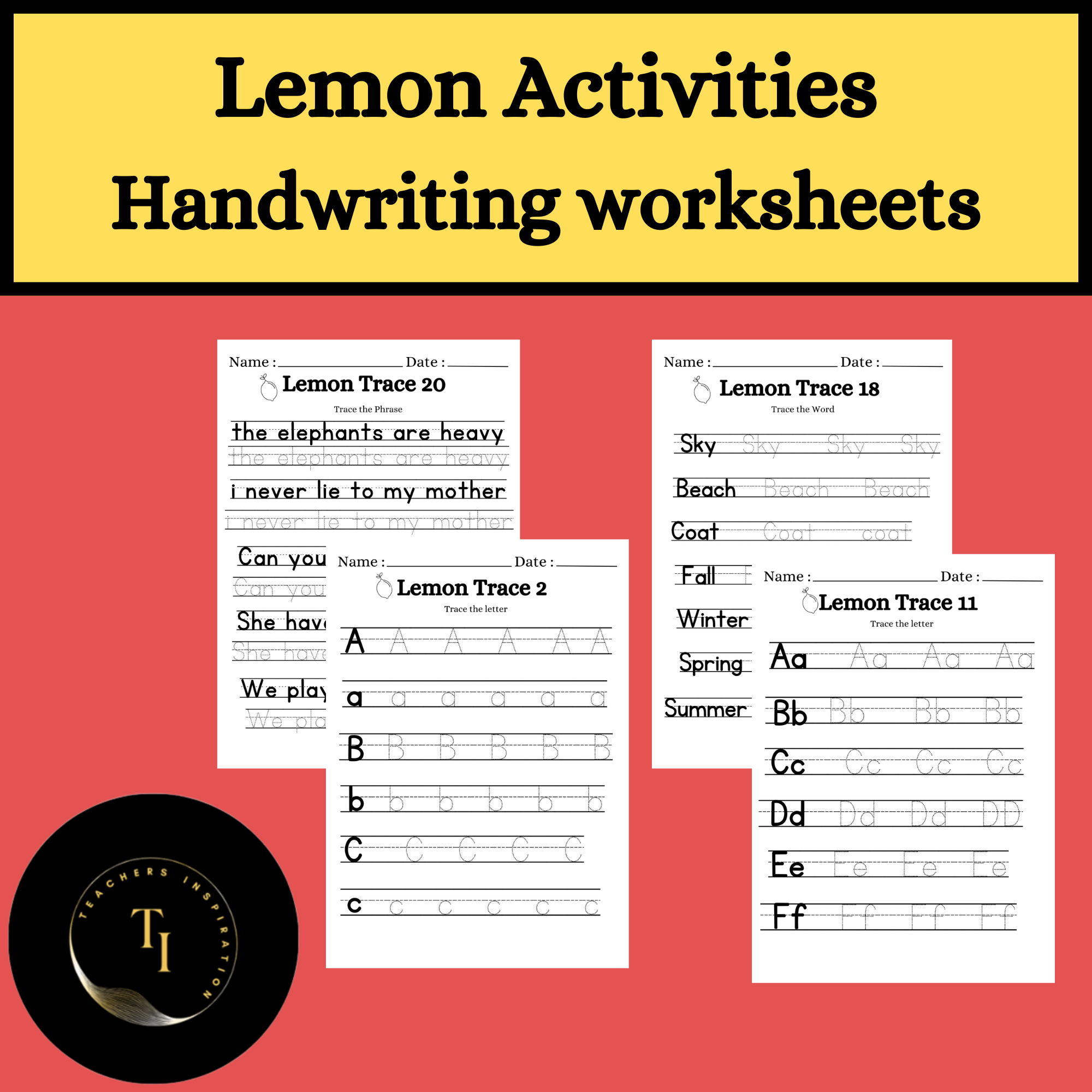 Lemon Handwriting Worksheets