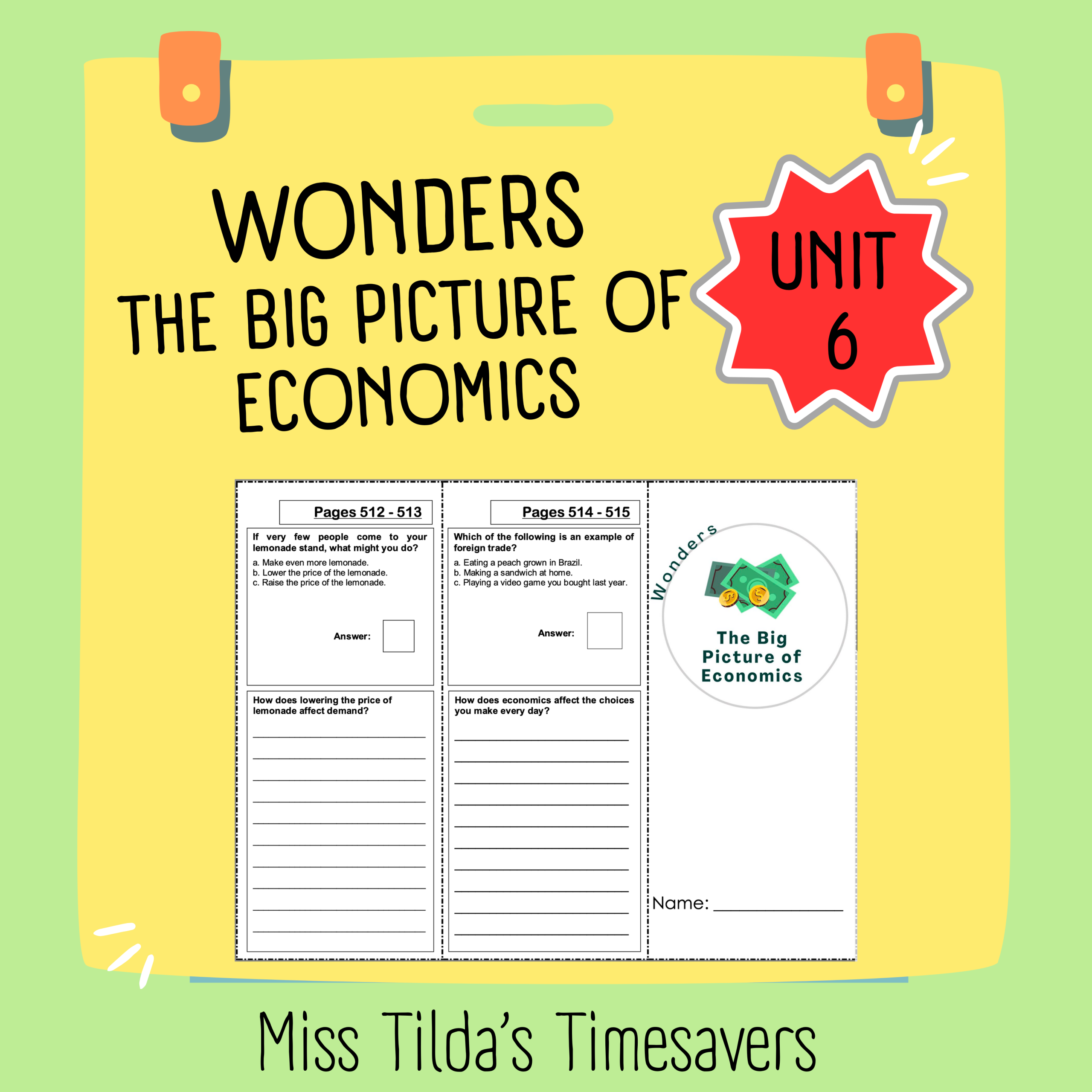 The Big Picture of Economics - Grade 4 Wonders