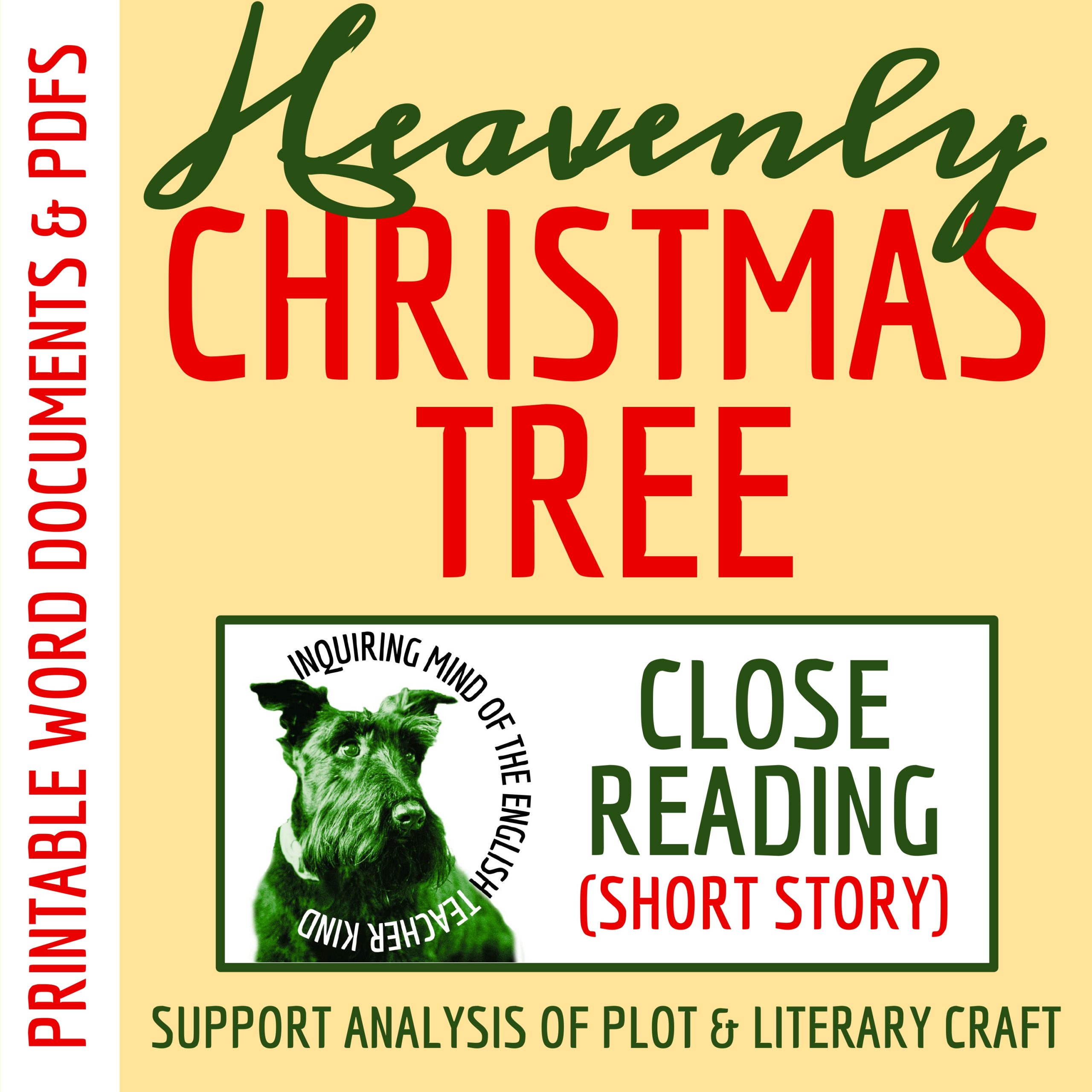 "The Heavenly Christmas Tree" by Dostoevsky Literary Analysis Worksheet and Answer Key