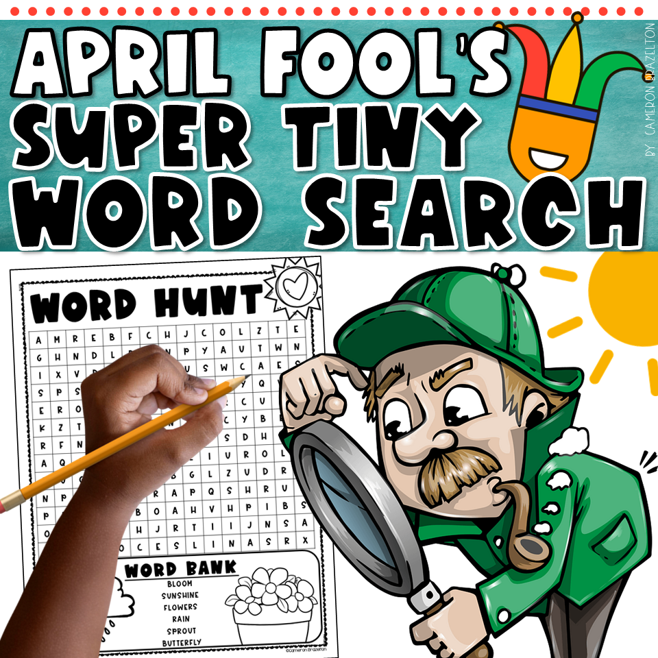 April Fool's Day Spring Small Letters Word Search Prank