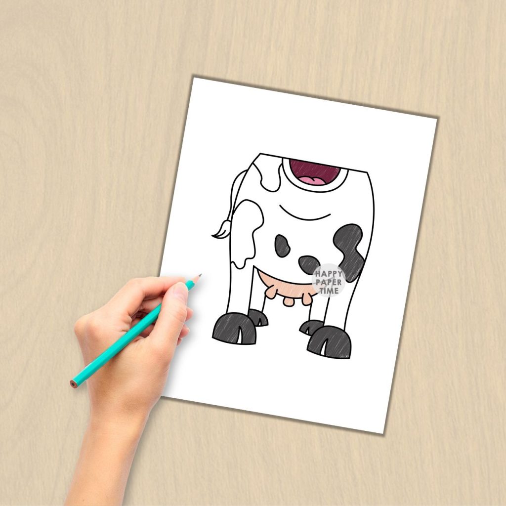 Cow Puppet Paper Bag Craft Activity Coloring Farm Animal - Made By Teachers