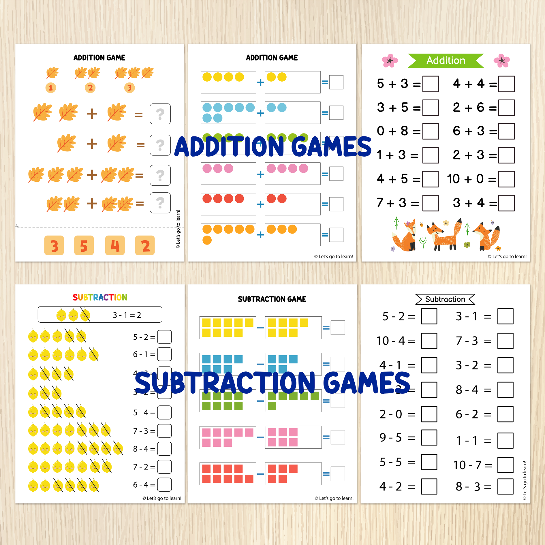 Preschool Math Worksheets Bundle - Pre-K Learning Pack - Educational ...