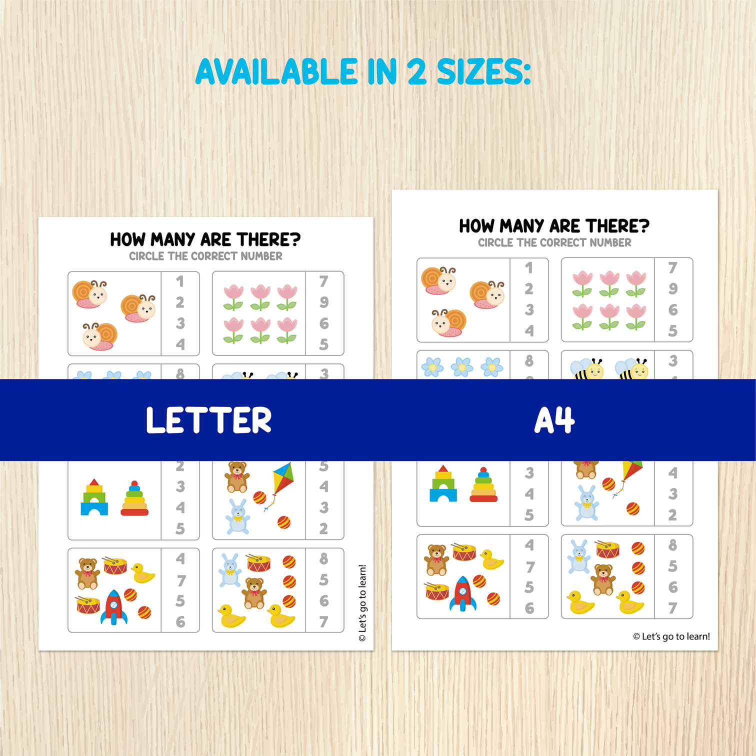 Preschool Math Worksheets Bundle - Pre-K Learning Pack - Educational ...