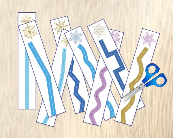 Snowflakes Scissor Skills, Winter Cutting Practice, Winter Cutting ...