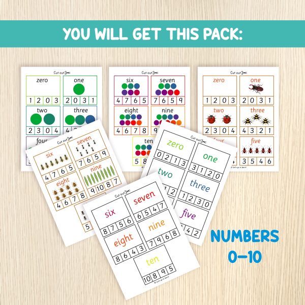 Number Word Count & Clip Cards – Numbers 0–10 - Counting Activity ...