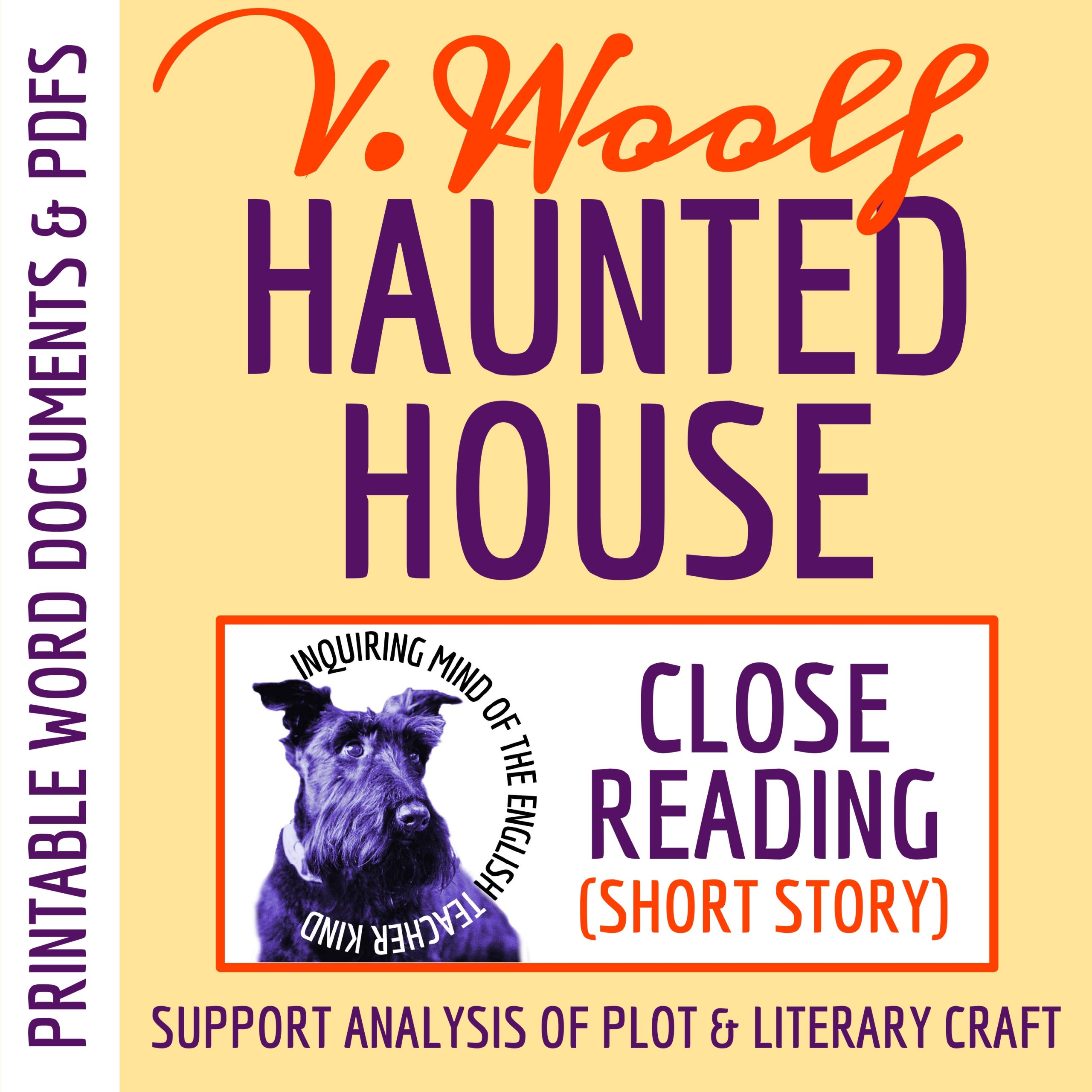 "A Haunted House" by Virginia Woolf Close Reading Analysis Worksheet with Answer Key