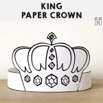 Prince King Paper Crown Template Printable Royal Coloring Craft ...