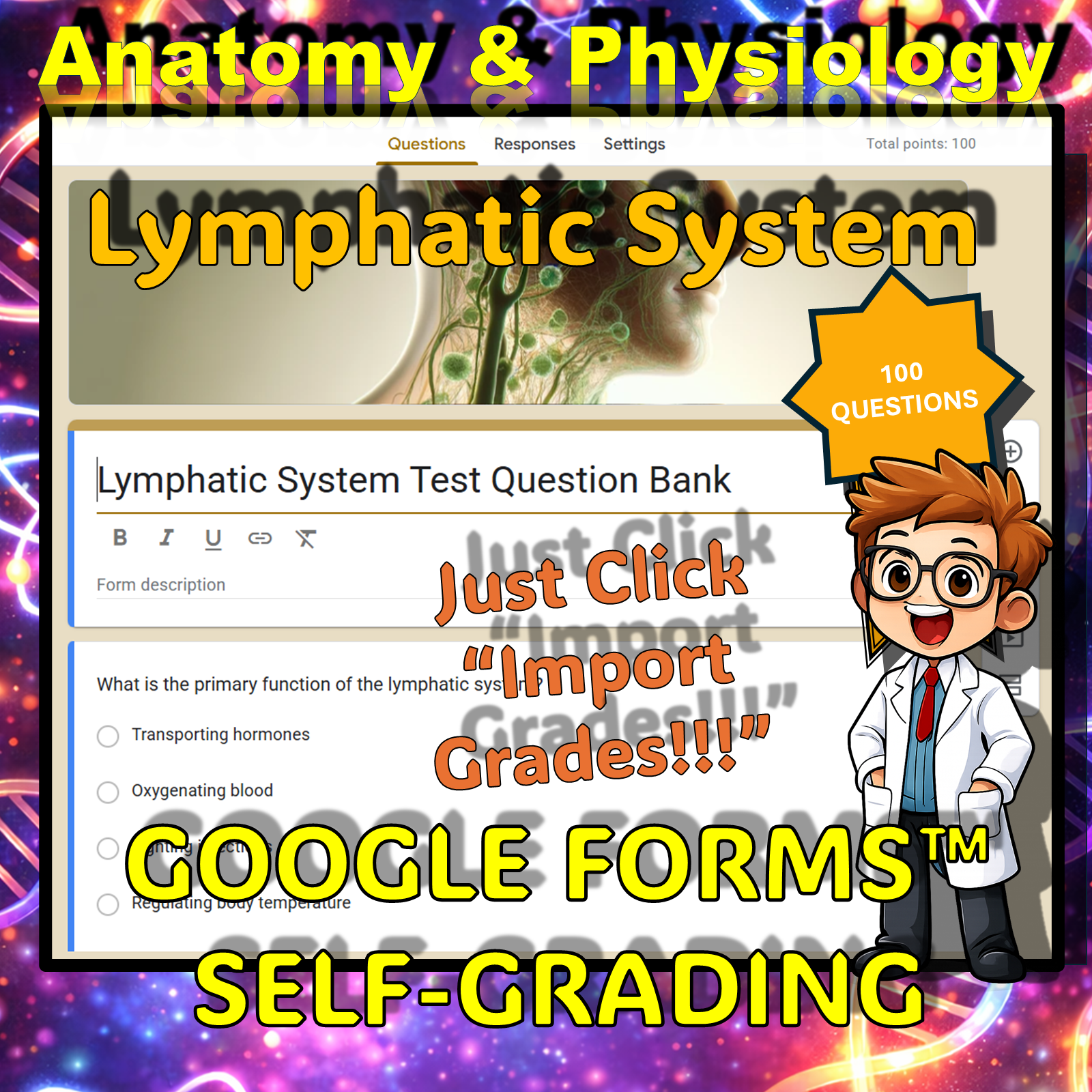 Muscular System | Self-Grading Google Forms | Editable | High School ...