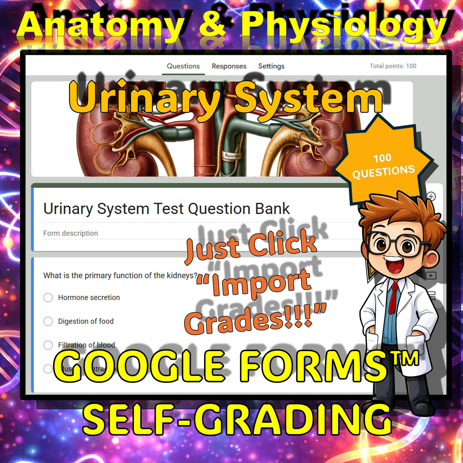 Respiratory System | Self-Grading Google Forms | Editable | High School ...