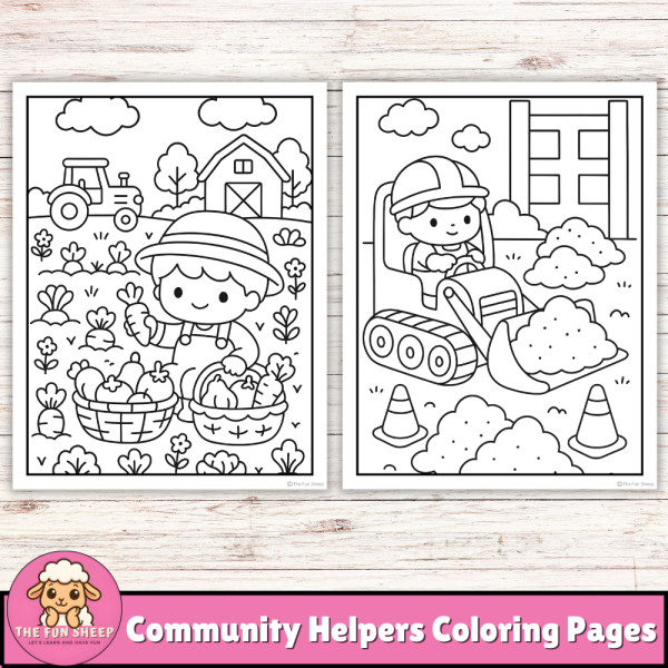 Community Helpers Coloring Pages | Jobs & Careers People Who Help Us ...