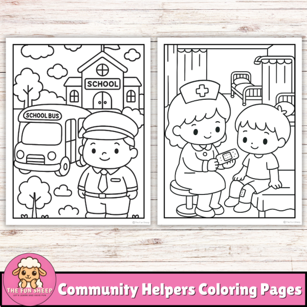 Community Helpers Coloring Pages | Jobs & Careers People Who Help Us ...