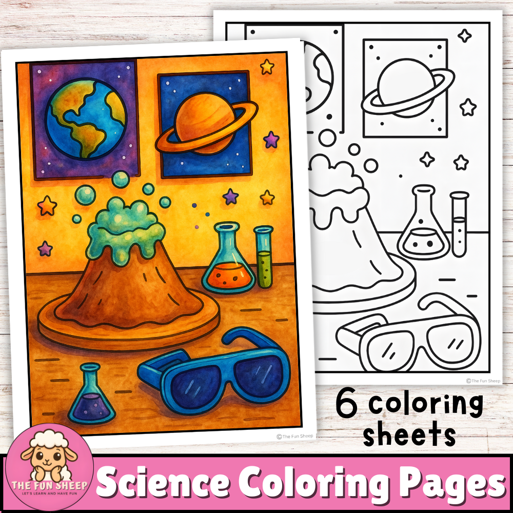 Science Coloring Pages | STEM Activities Elementary Students Fun Learning