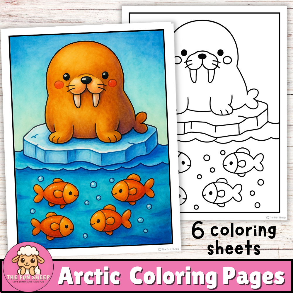 Arctic Coloring Pages | Winter & Polar Region Wildlife Coloring Sheets