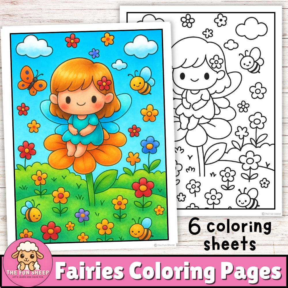 Fairies Coloring Pages | Magical Fantasy Printable Enchanted Forest Coloring