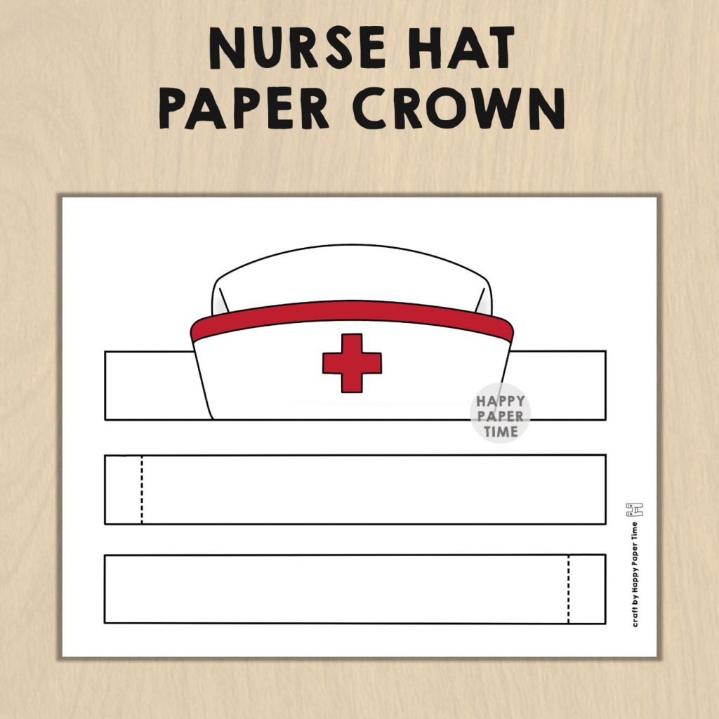 Nurse Hat Paper Crown Printable Headband Costume Craft - Made By Teachers