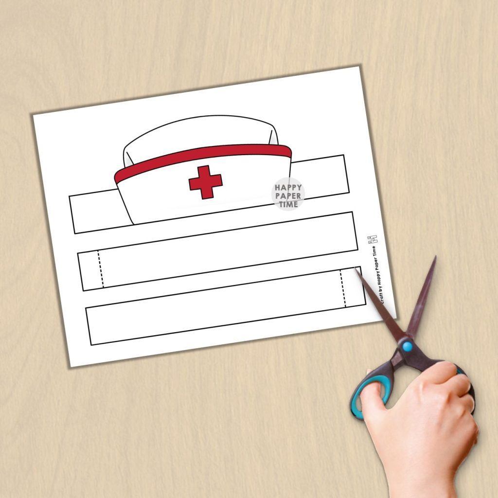 Nurse Hat Paper Crown Printable Headband Costume Craft - Made By Teachers