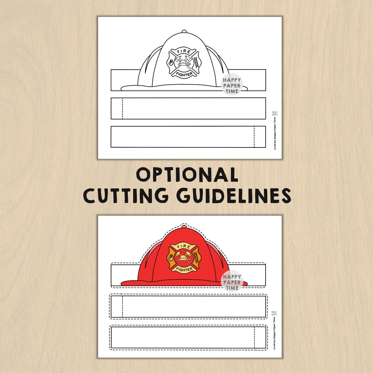 Community Helpers Paper Hats Career Day Printable Paper Coloring Craft ...