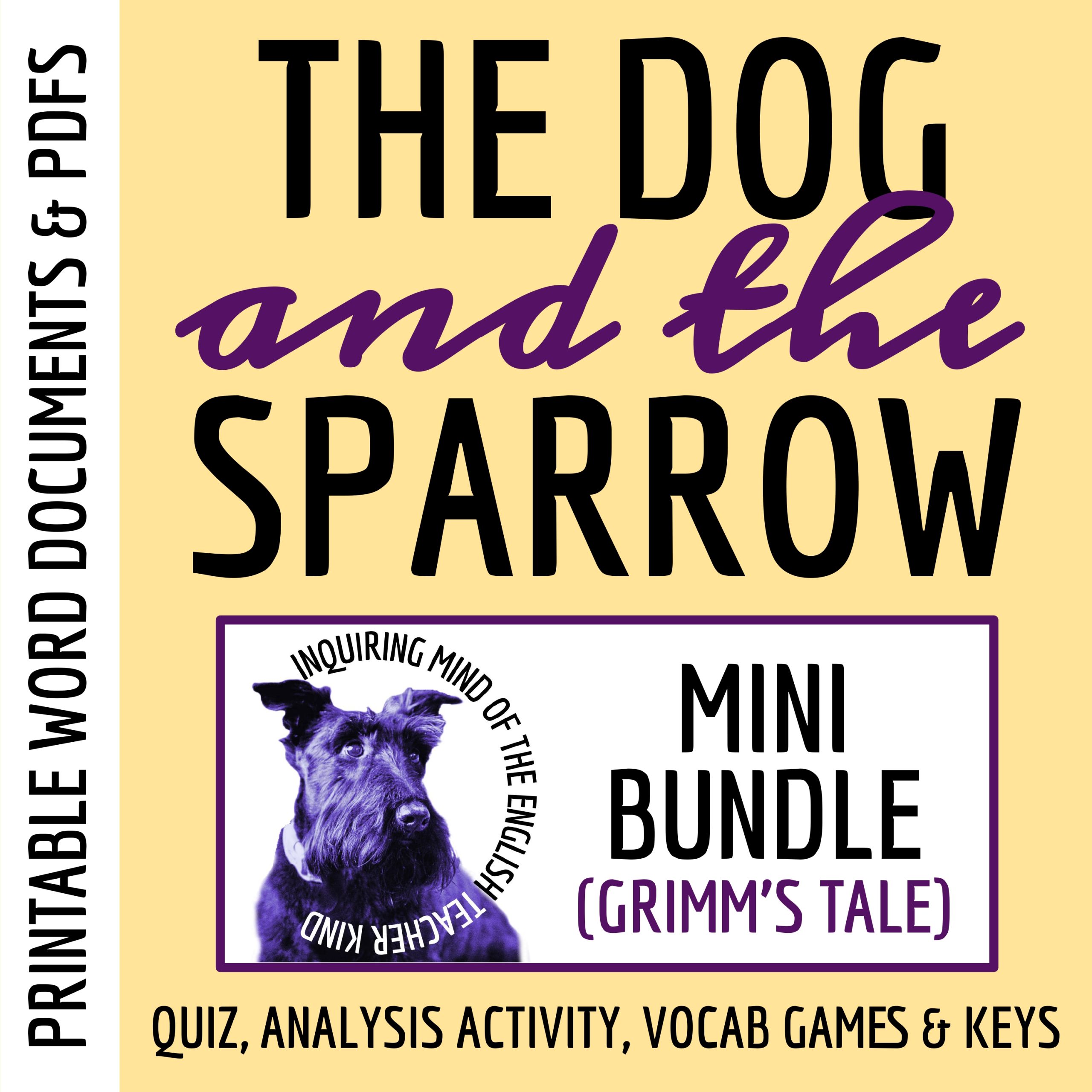"The Dog and the Sparrow" Quiz, Worksheets, and Vocabulary Games | Grimm's Fairy Tale