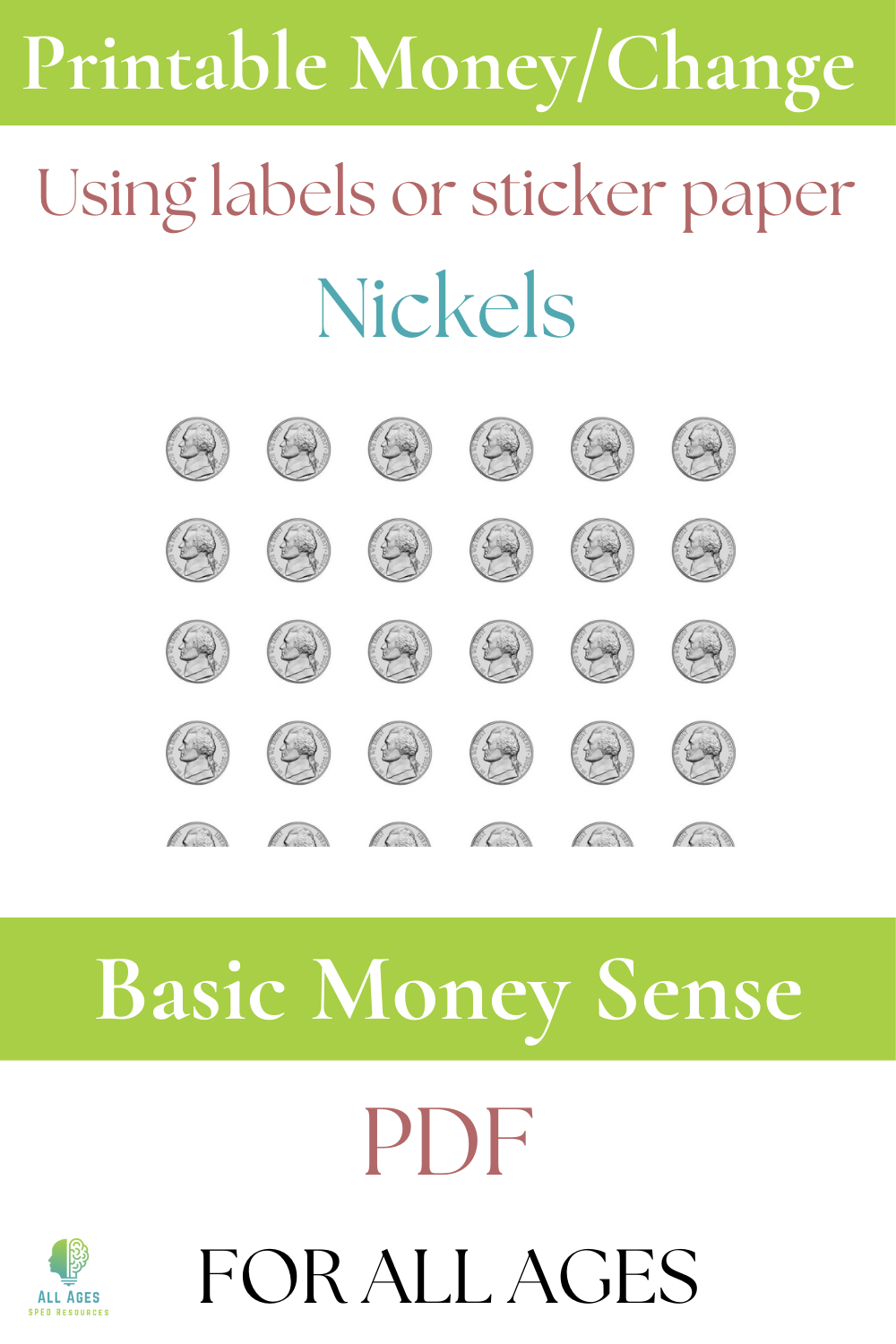 Money Reward System | Nickel Coin Stickers for Classroom Economy