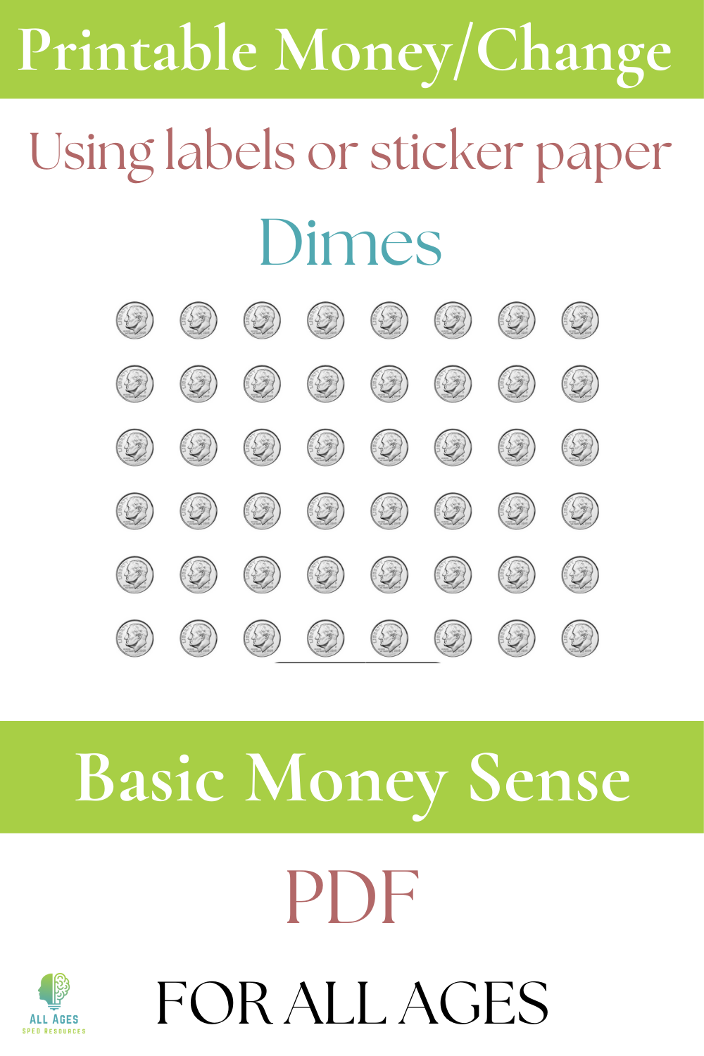 Money Reward System | Dimes Coin Stickers for Classroom Economy
