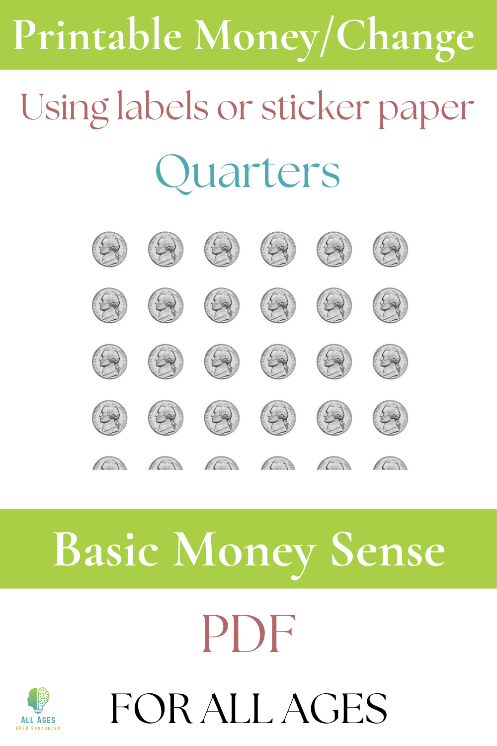 Money Reward System | Quarters Coin Stickers for Classroom Economy
